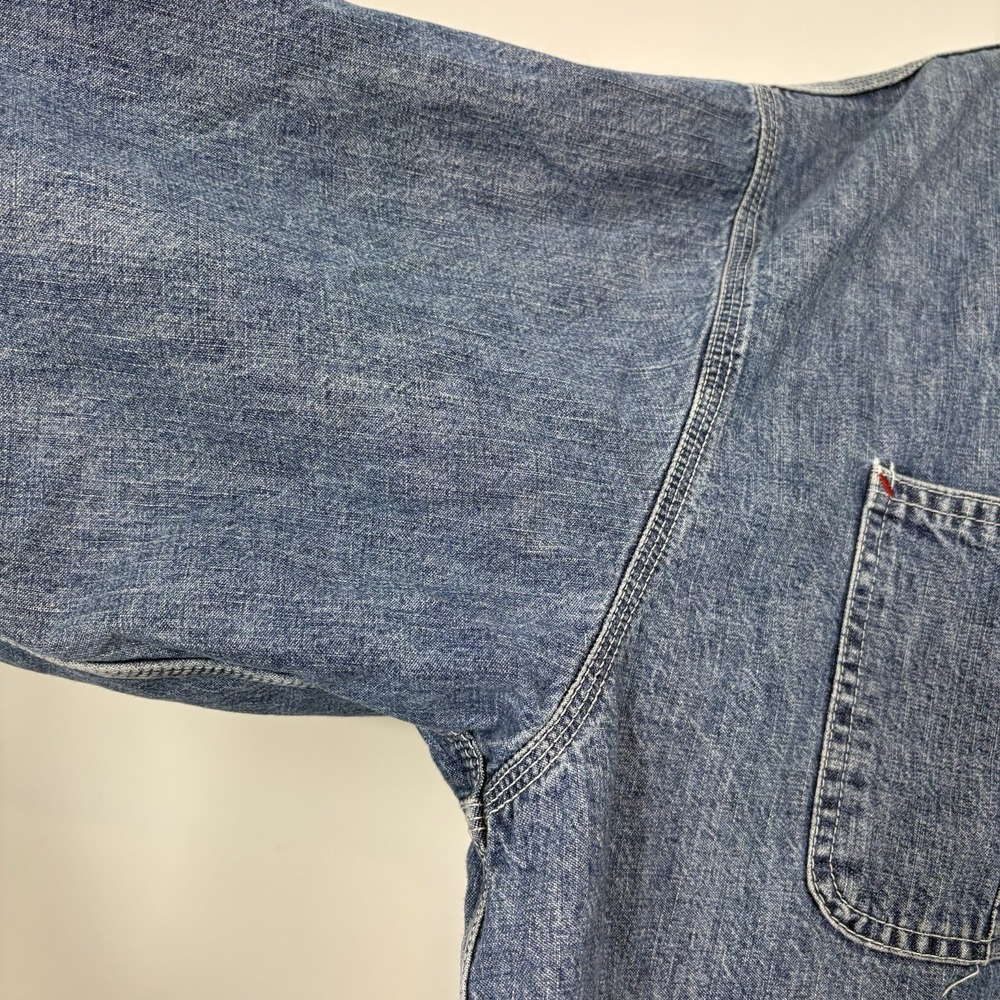 Vintage 90s GAP Denim Chore Jacket Sz Medium M Workwear - Picture 8 of 13